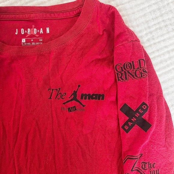 Jordan Other - Kids Air Jordan Red Graphic Long Sleeve Tee 8-10 yrs